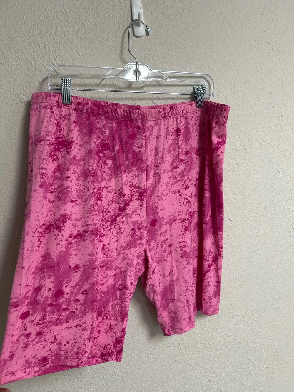 Fashion Nova Chelsea Biker Short Set Fuchsia Pink Acid Wash Plus Size 2X NWT